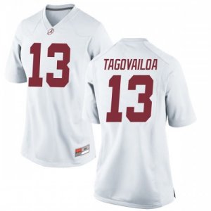 Women's Alabama Crimson Tide #13 Tua Tagovailoa White Game NCAA College Football Jersey 2403ULEZ2